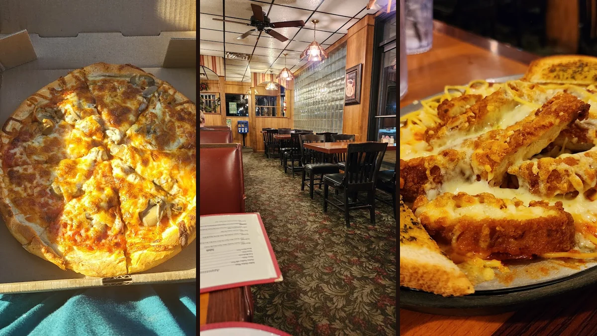Appetizers and salads on display.